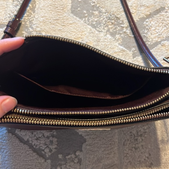 Coach chocolate brown double pocket purse - Picture 4 of 6